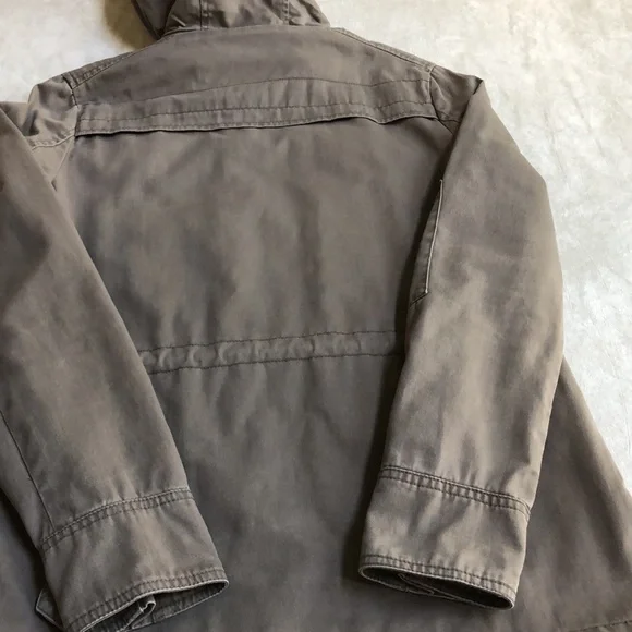 Lucky Brand Women’s Military Field Jacket Hood Full Zip Olive Green Size XS - Picture 12 of 14